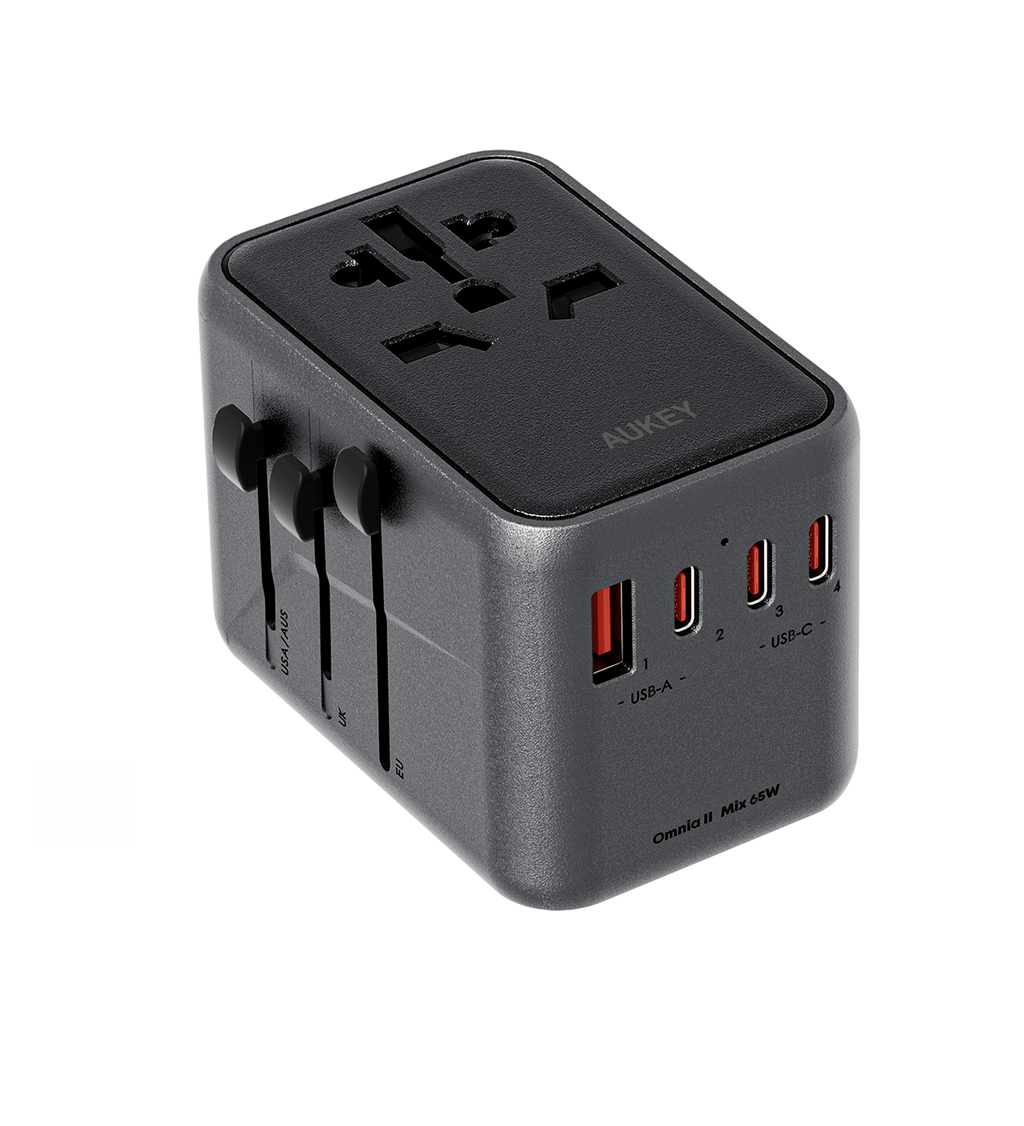 Travel Mate 65W GaN Universal Adapter with USB Ports