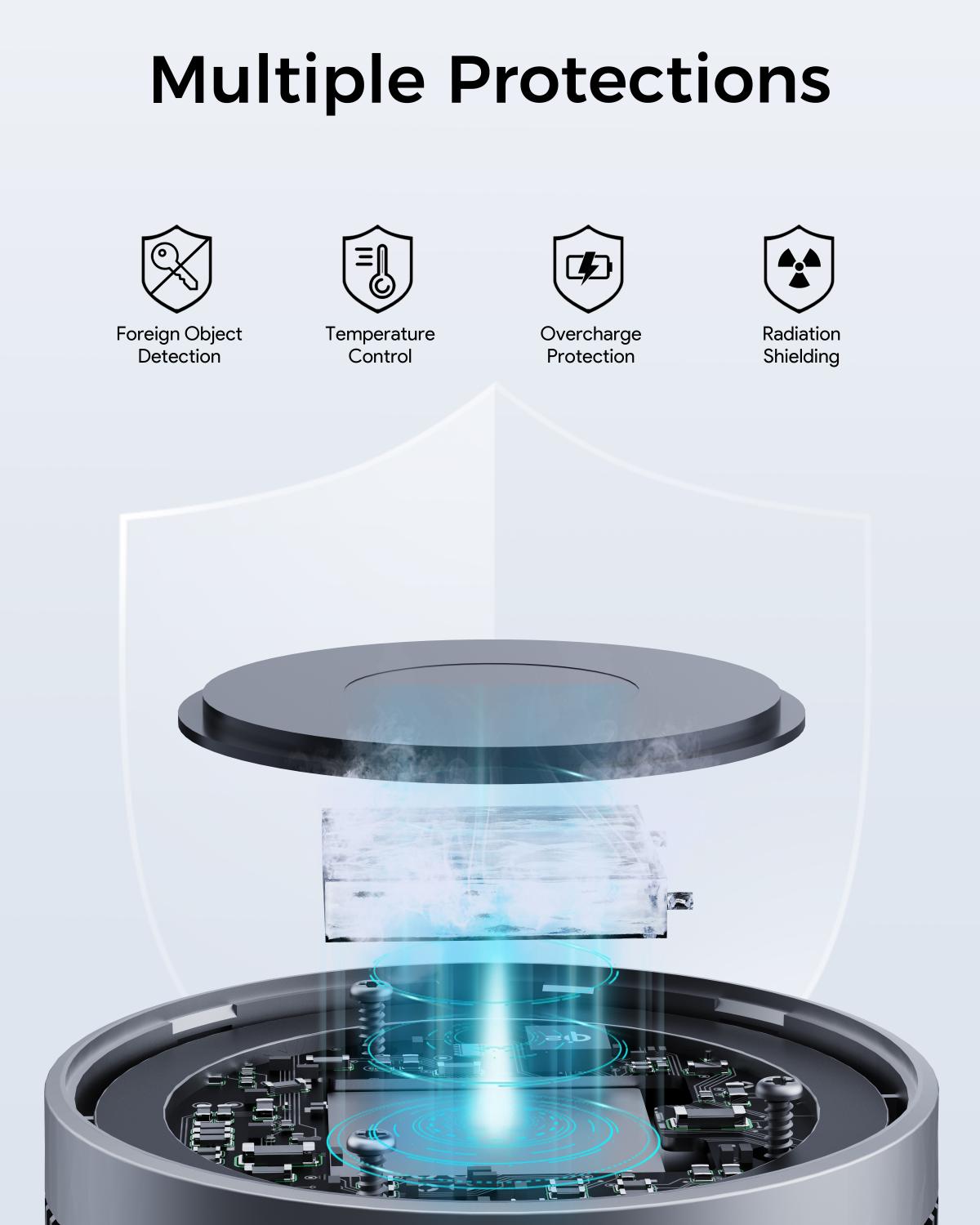 AUKEY LC-G10 MagFusion GameFrost Qi2 Active Cooling Wireless Charger