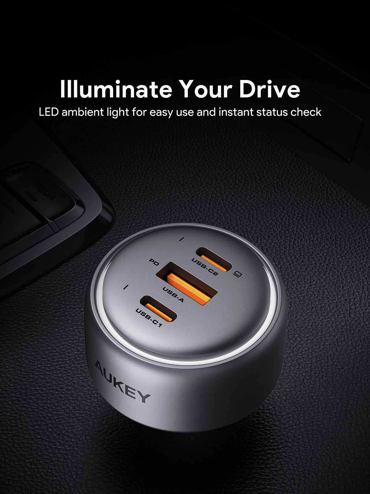 AUKEY CC-P4 Pathfinder Mix 3 165W Fast Charging Car Charger