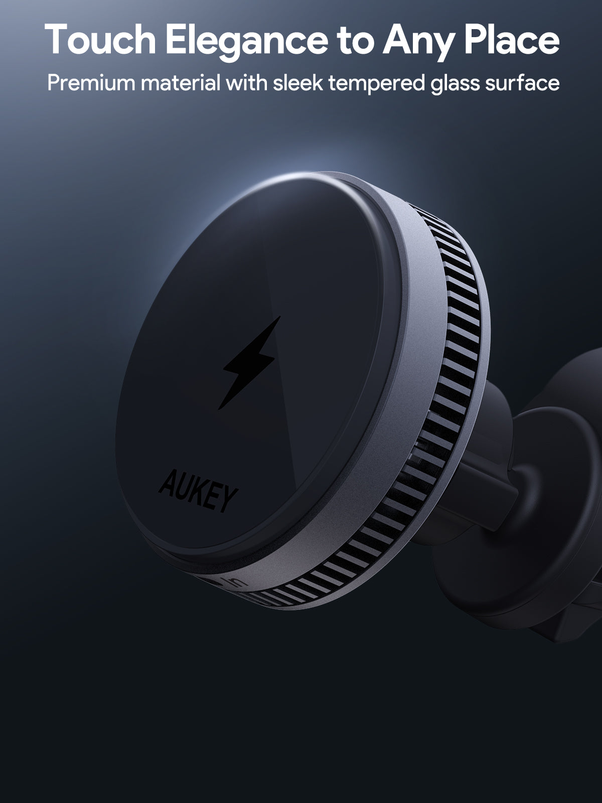 AUKEY HD-MC13A MagFusion Dash Pro Qi2 Active Cooling Wireless Charging Phone Mount