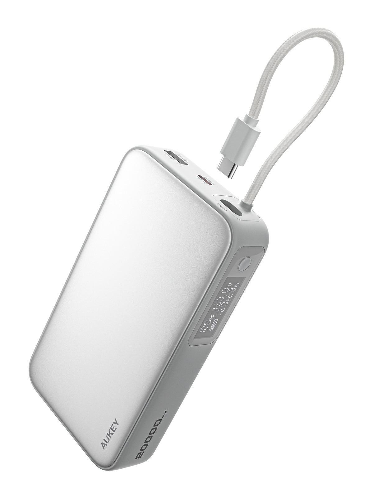 AUKEY PB-Y48 Spark Sling 20000 Compact Fast Charging Power Bank  with Built-in USB-C Cable