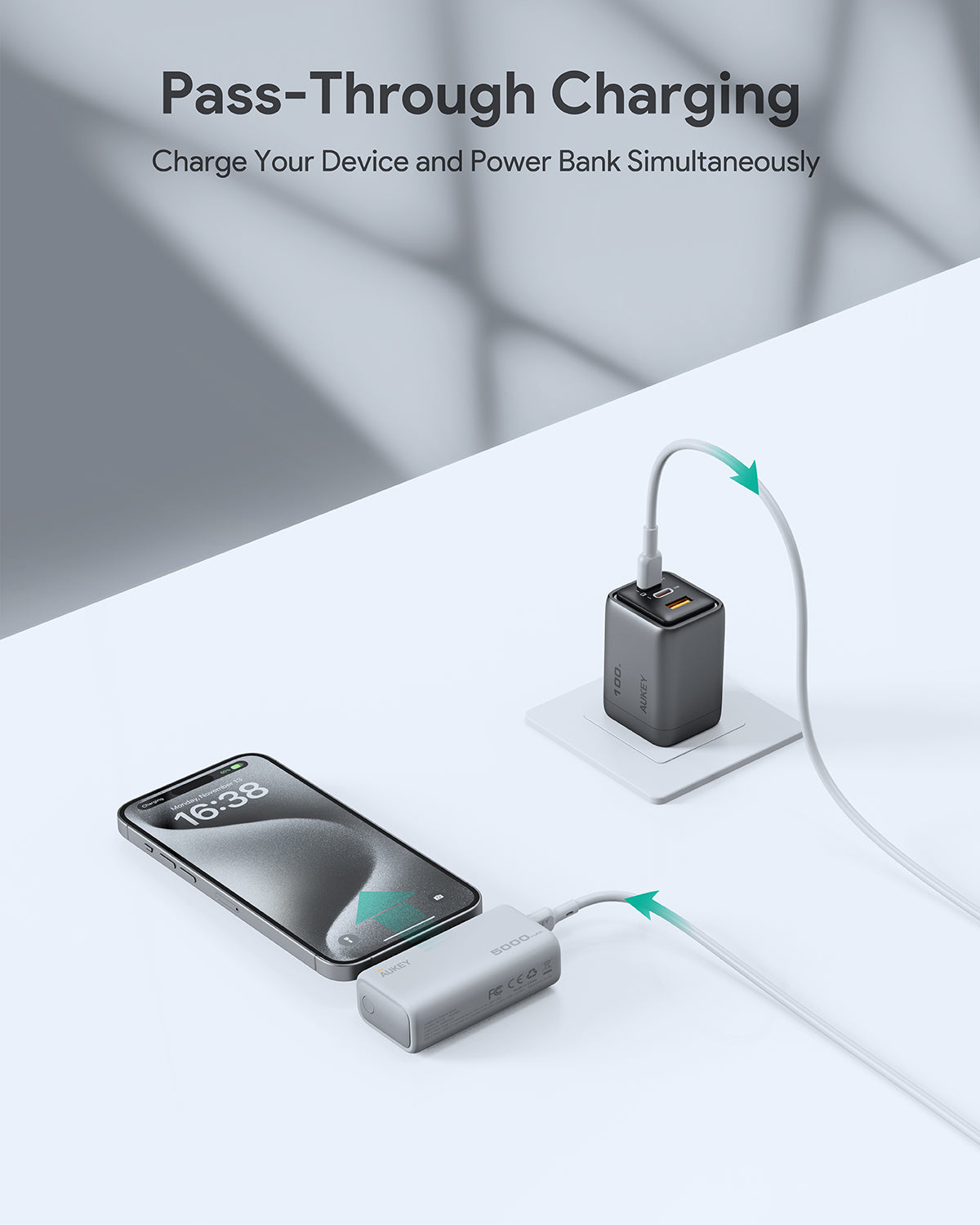 AUKEY PB-Y59 Spark Mini 5000 Portable Power Bank with Built-in USB-C Port