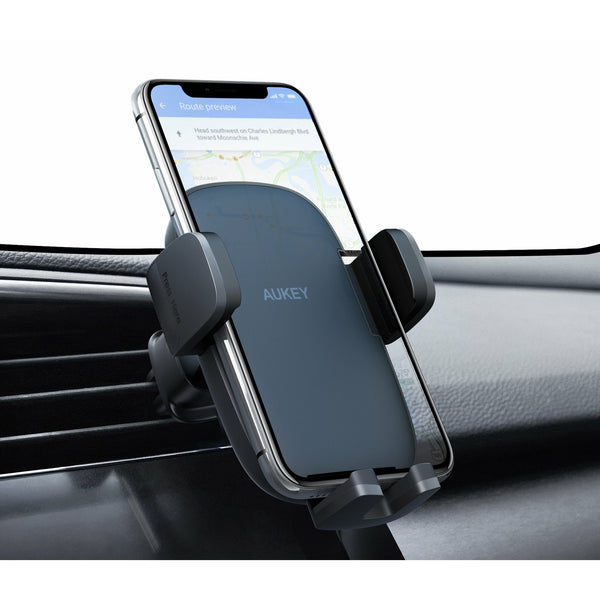 AUKEY Support Téléphone Voiture Rotation à 360 Degrés Tableau de Bord  Pare-Brise Support Portable Voiture Smartphone 