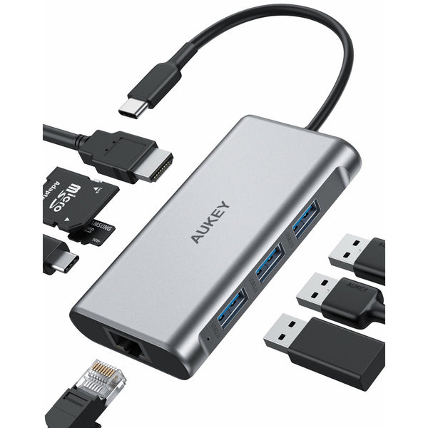 Adaptateur USB C vers HDMI VGA Convertisseur hub USB C 4 en 1 avec