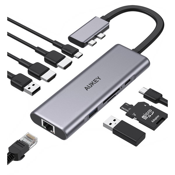AUKEY USB Strap Cable, 3.9 inches (10 cm), Circlet Series, CB-AKL6, Black,  Fast Charging, Key Chain, Keyring, Data Transfer, 480Mbps, 2 Year Warranty