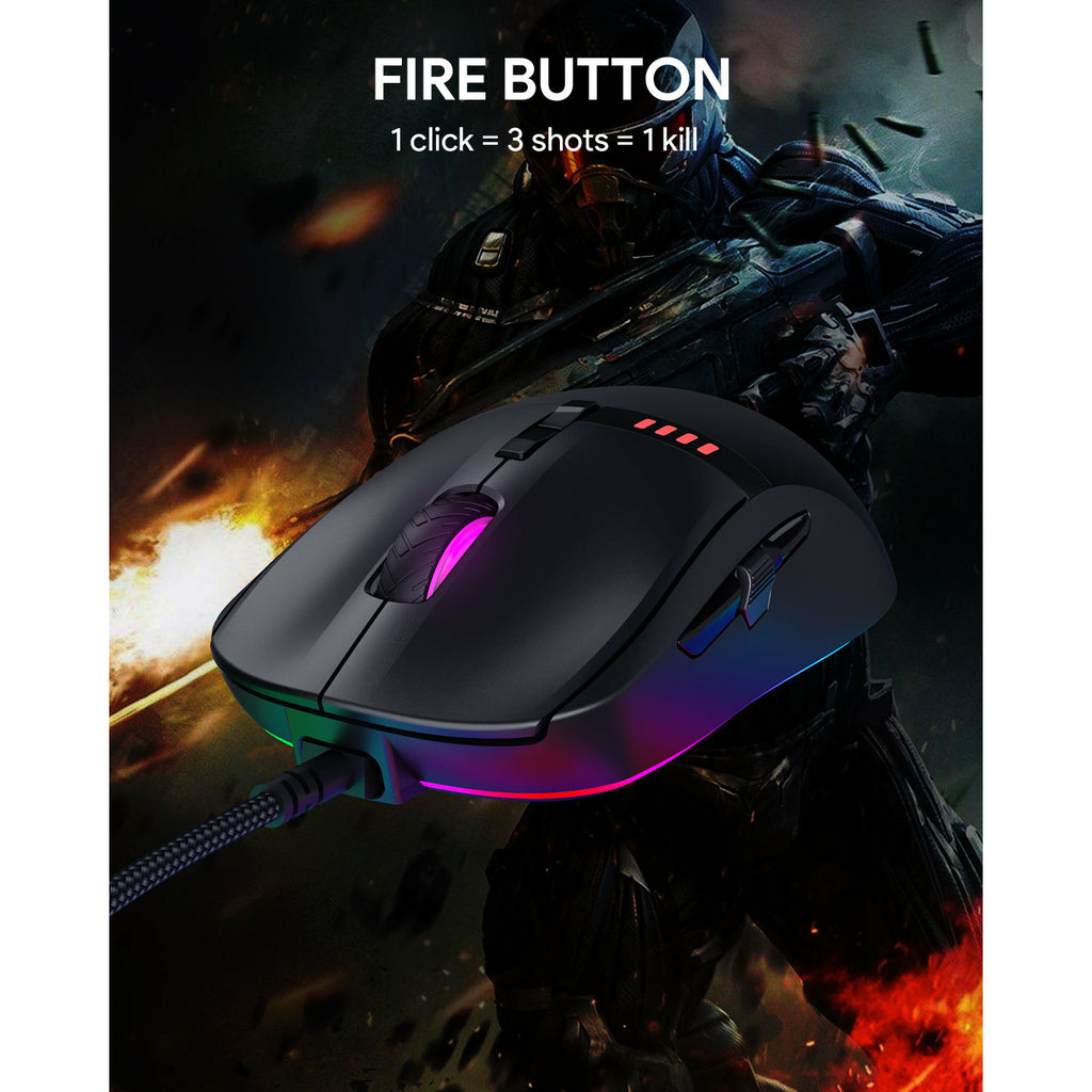 Aukey GMF4 Gaming Mouse With RGB Lighting Effects