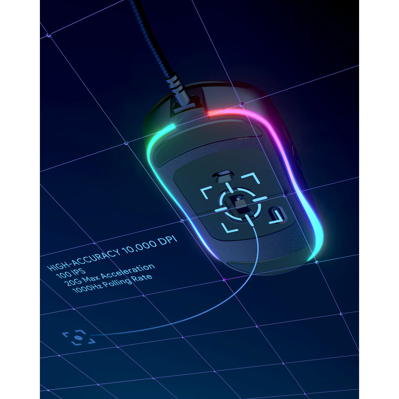 Aukey GMF4 Gaming Mouse With RGB Lighting Effects